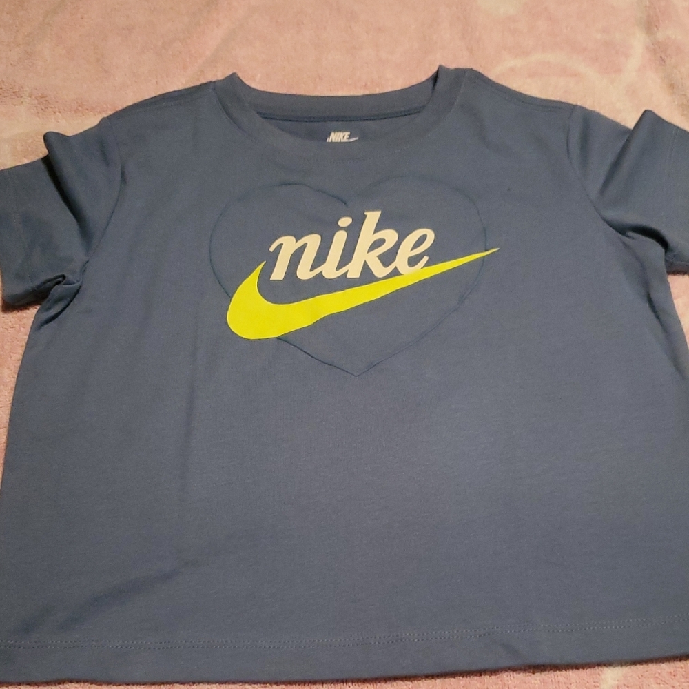Nike Blue and Yellow Short Sleeve Tee